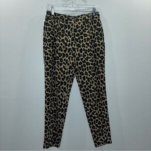 MaxMara Weekend Leopard Print Pants Size 4 – Chic Slim Fit Work Wear Trousers